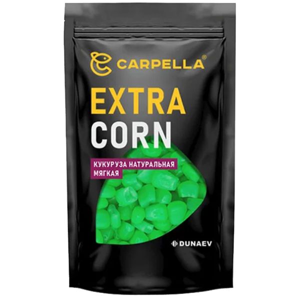 Кукуруза для рыбалки Carpella EXTRA CORN зелёная ТУТТИ-ФРУТТИ 100гр на карпа