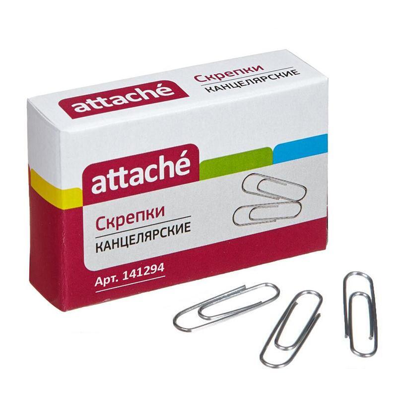 Скрепки Attache 22 мм никелированные 100 штв картупак 719₽