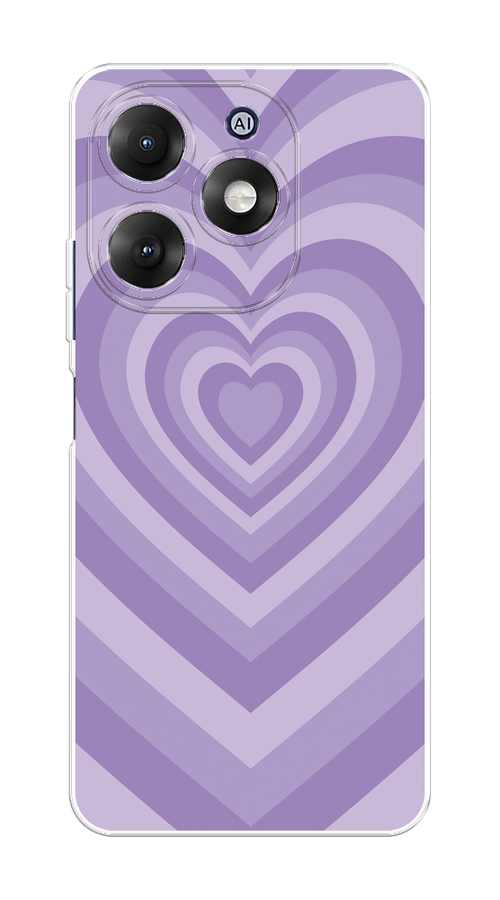 

Чехол на Itel A70 "Violet heart latte", Фиолетовый, 3201750-1