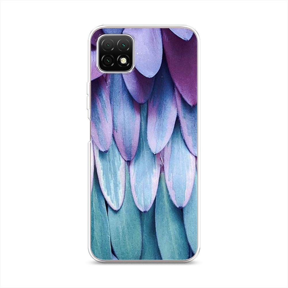 

Чехол на Wiko T3 "Синее перо", Фиолетовый;голубой, 3400150-3