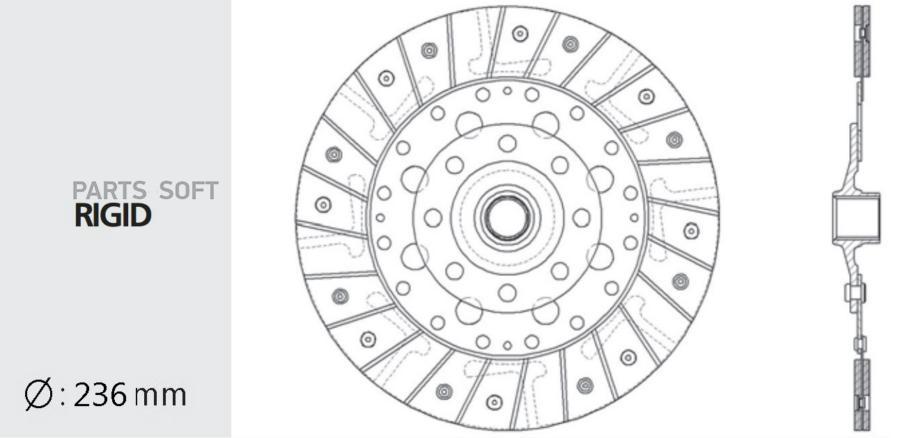 

VALEO PHC Диск сцепления CHEVROLET CAPTIVA, EPICA 2.0 01- DW64 1шт