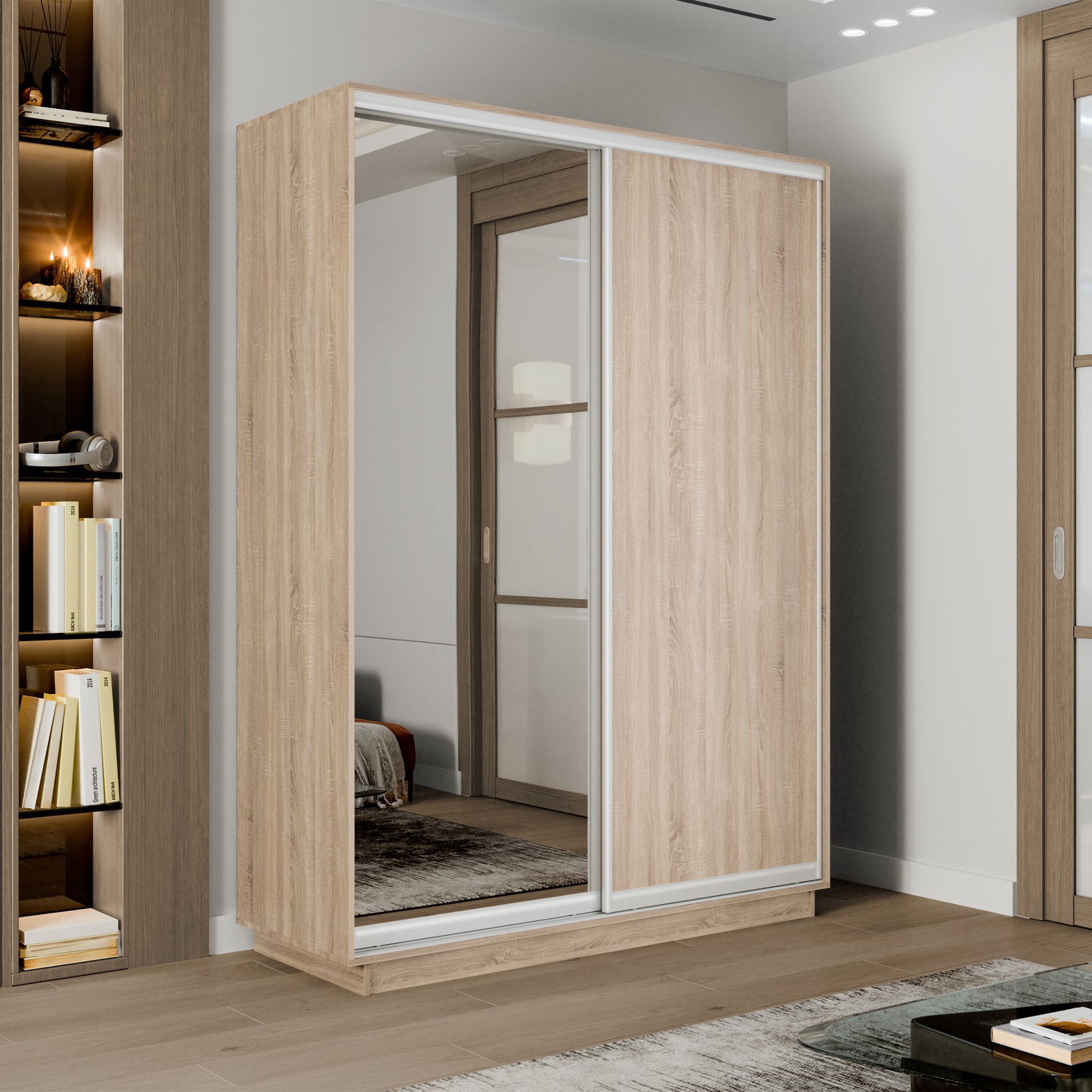 

Шкаф-купе Медиум, 140х60х220 Е1 1EMD_140_S, Бежевый, Медиум