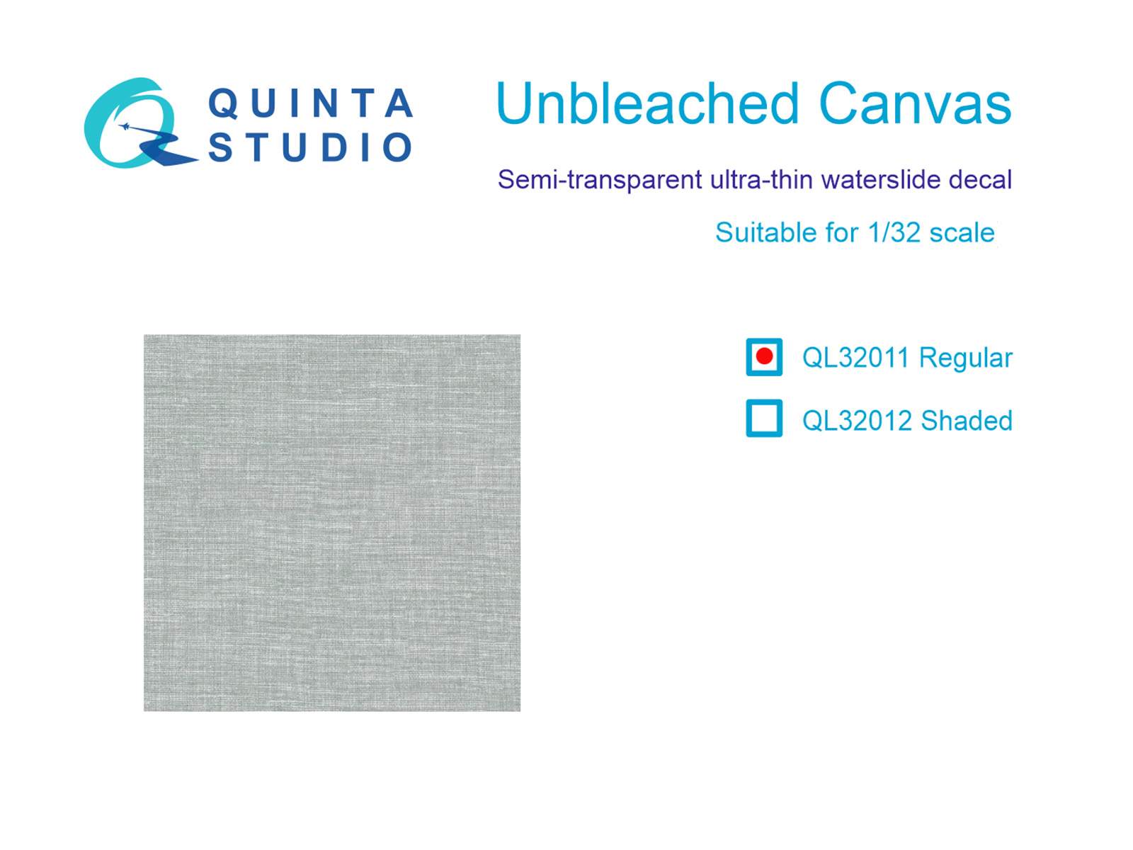 

Небеленое полотно Quinta Studio обычное QL32011, Однотонный