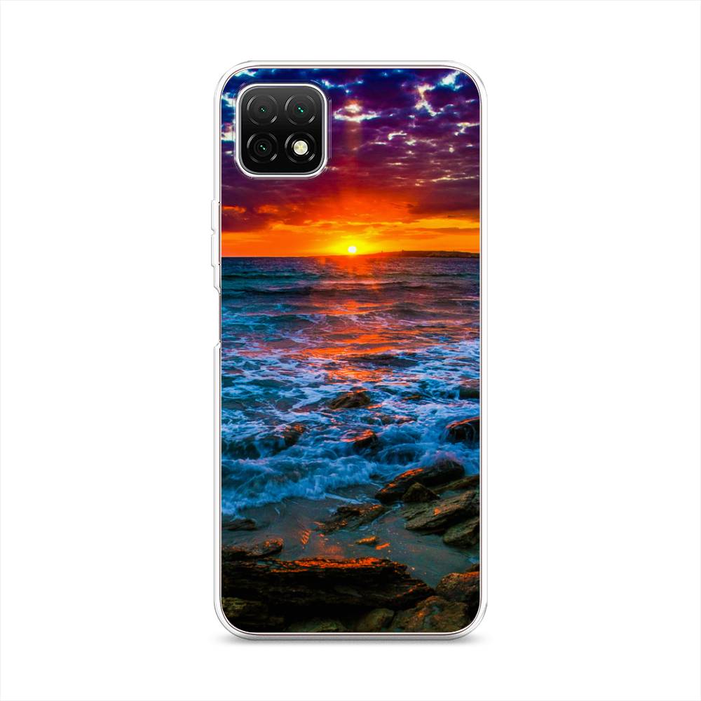 

Чехол на Wiko T3 "Закат 1", Оранжевый;синий, 3400150-2