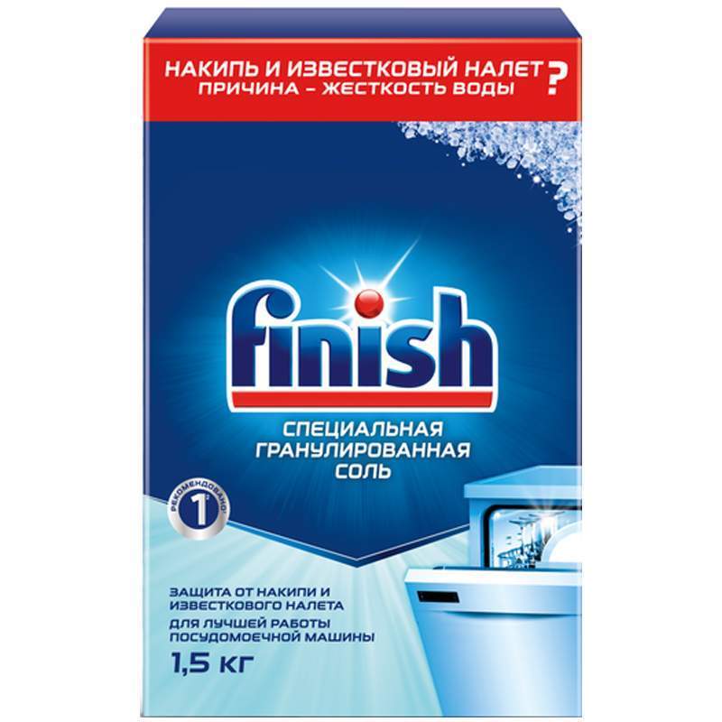 Finish Соль для посудомоечной машины Finish, гранулированная, 1,5 кг