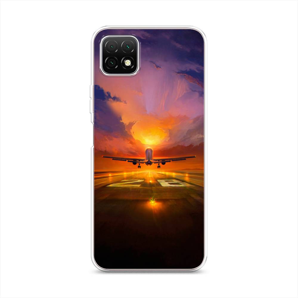 

Чехол на Wiko T3 "Самолет на посадке", Оранжевый;синий, 3400150-6