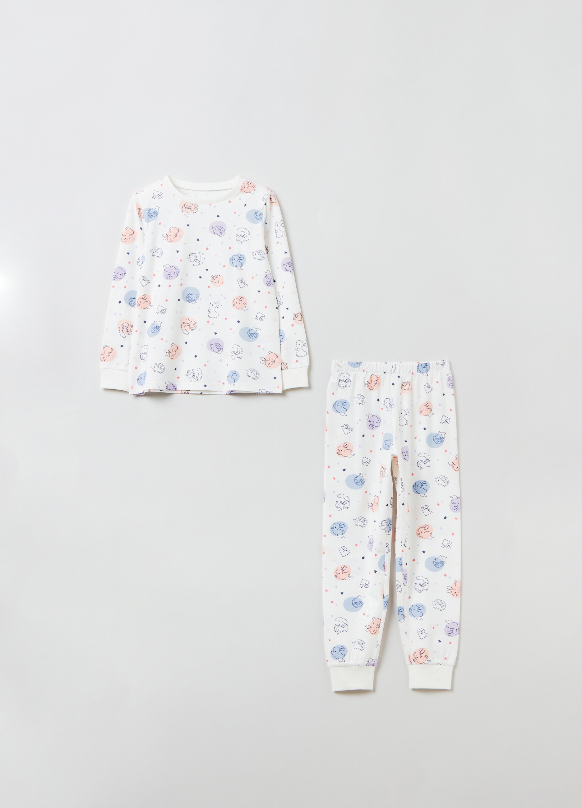 Пижама OVS для девочек, белая, 3-4 лет, 1843795