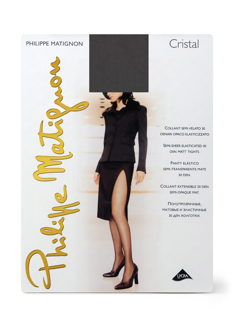 

Колготки женские Philippe Matignon CRISTAL серые 3 (M), Серый, CRISTAL
