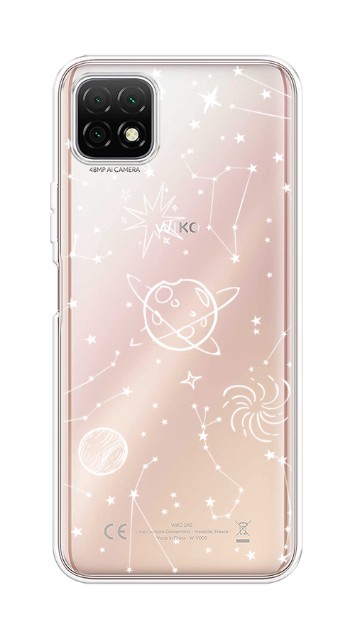 

Чехол на Wiko T3 "Планеты в космосе", Белый, 3400150-2