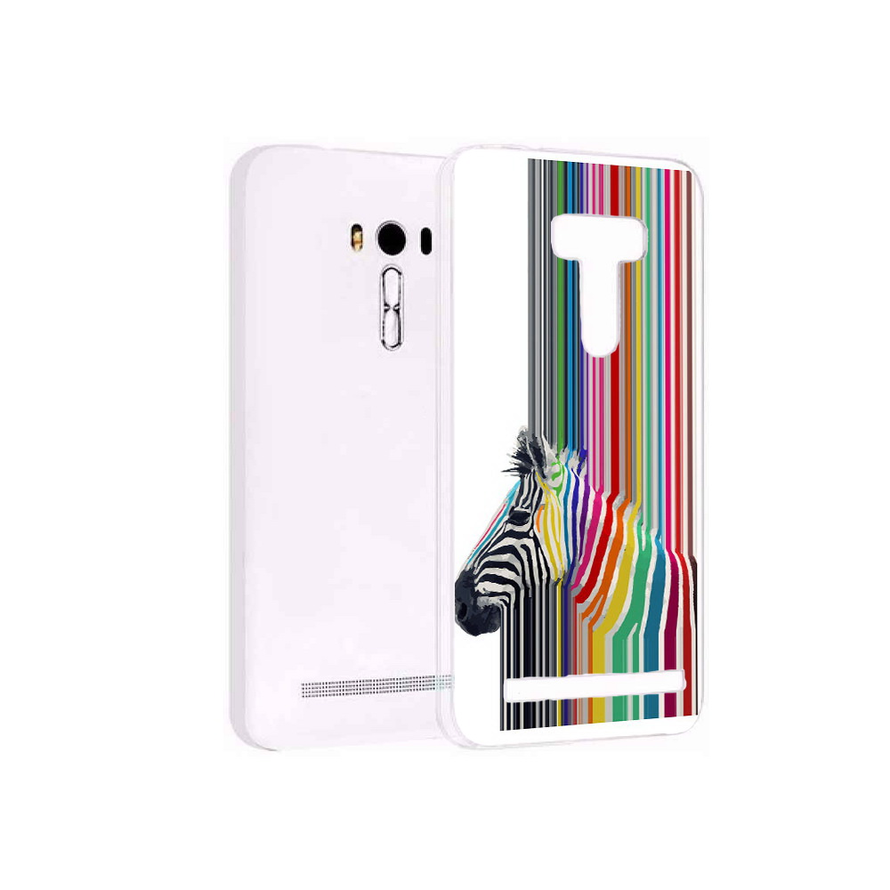 

Чехол MyPads Tocco для Asus ZenFone Selfie (ZD551KL) радужная зебра, Прозрачный, Tocco