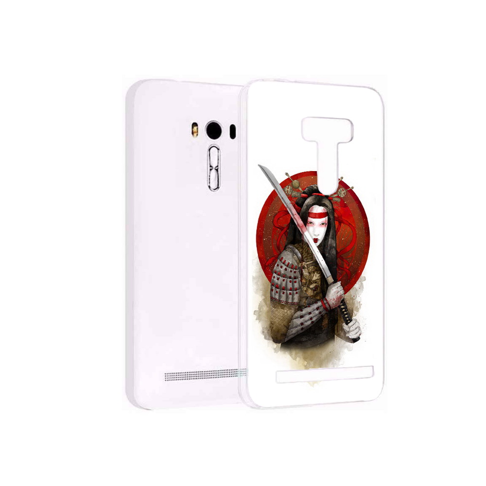 Чехол MyPads Tocco для Asus ZenFone Selfie (ZD551KL) рисованная девушка с катаной