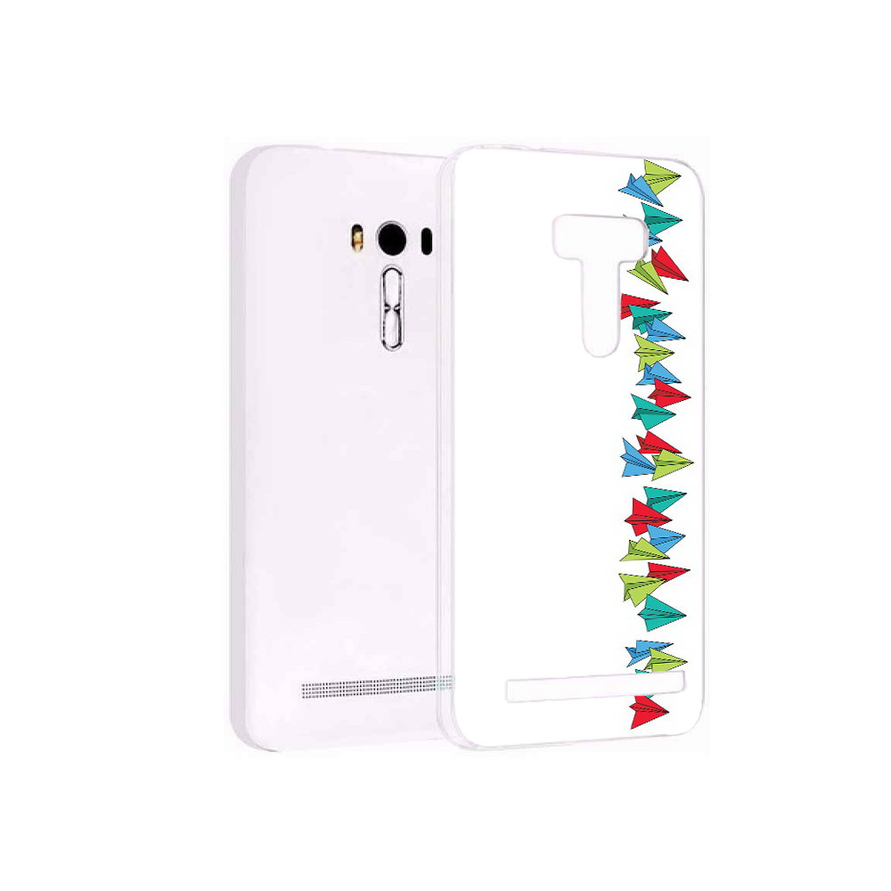 

Чехол MyPads Tocco для Asus ZenFone Selfie (ZD551KL) самолетики из листочков, Прозрачный, Tocco
