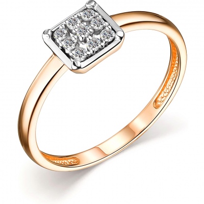 

Кольцо с 9 бриллиантами из красного золота р. 16 Алкор 14251-100, 14251-100