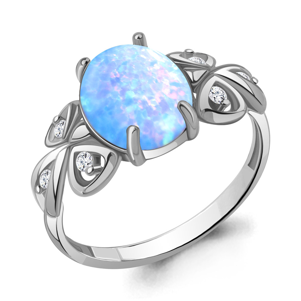 

Кольцо из серебра р. 17,5 AQUAMARINE 6577197А_925_р, 6577197А_925_р