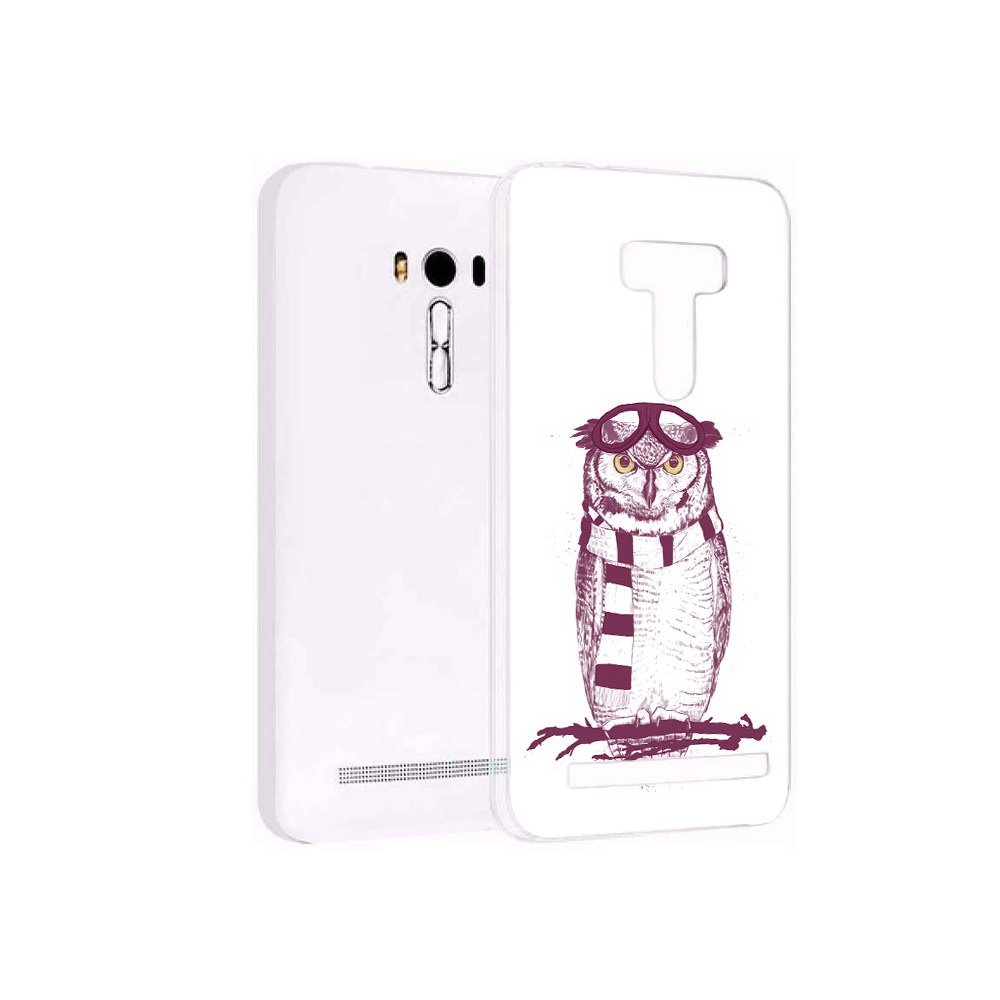 

Чехол MyPads Tocco для Asus ZenFone Selfie (ZD551KL) сова-летчик, Прозрачный, Tocco