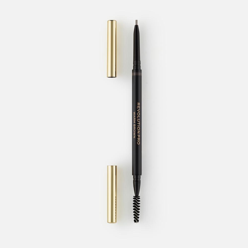 Контурный карандаш для бровей Revolution PRO define and fill brow pencil - Warm Brown