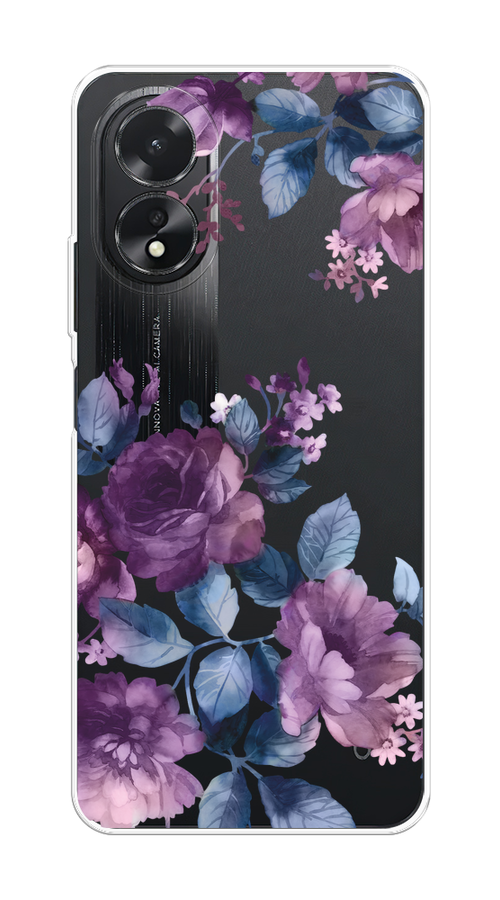 

Чехол на Oppo A38/A18 "Purple Blossoms", Синий;фиолетовый, 2515350-1