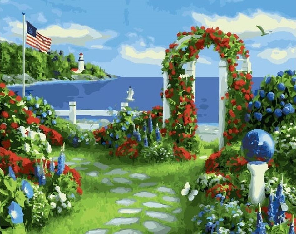 

Живопись по номерам Paintboy Цветочная арка 40x50, Цветочная арка