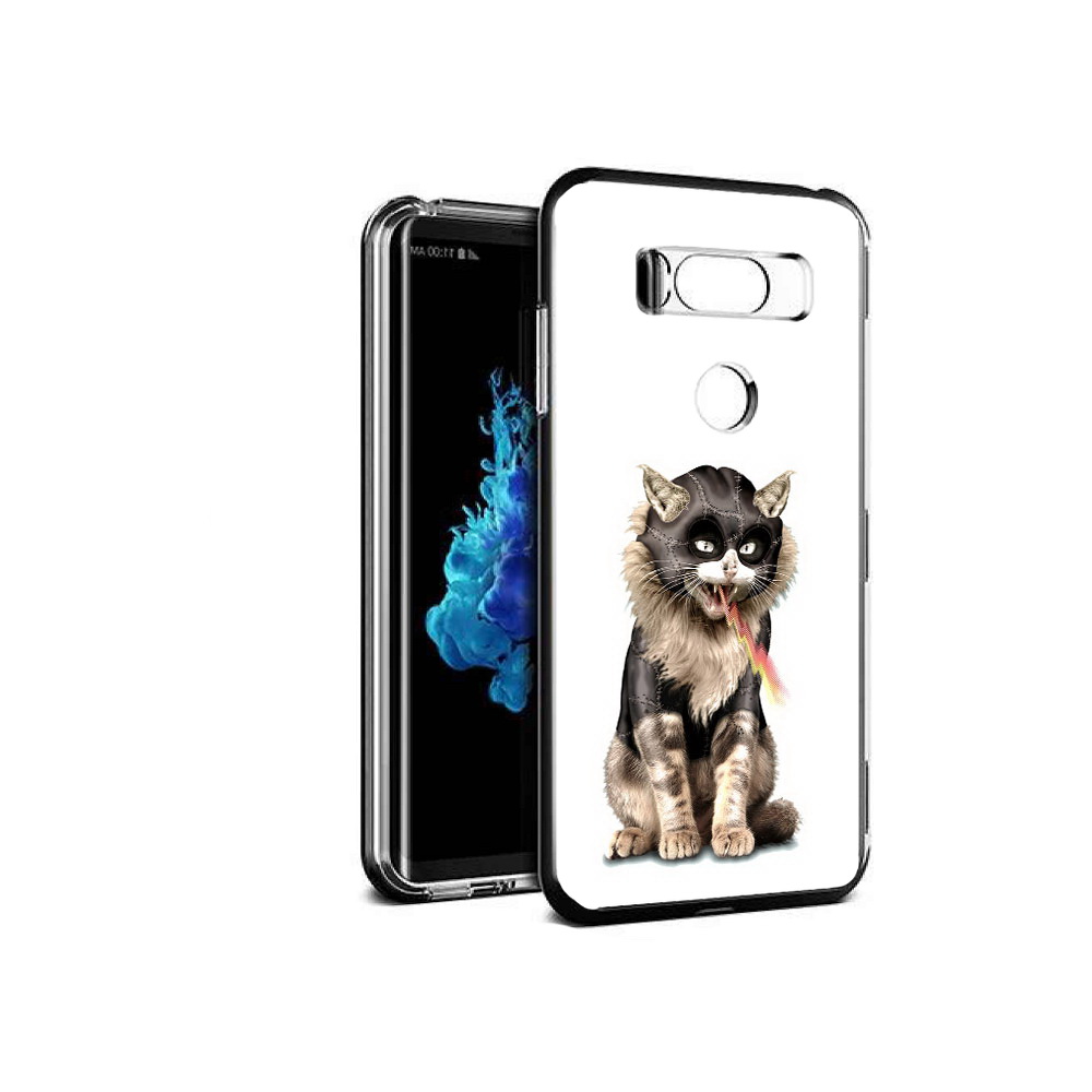 

Чехол MyPads Tocco для LG V30S дьяволский кот, Прозрачный, Tocco
