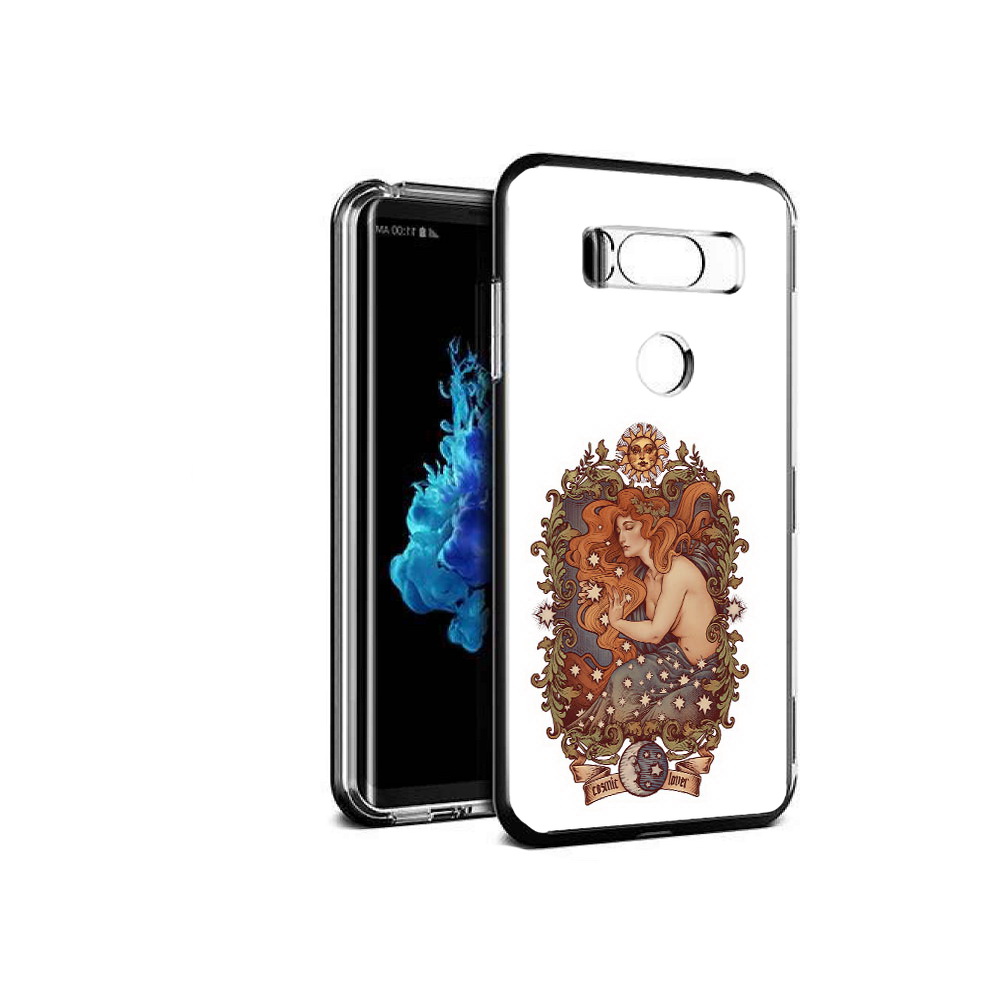 

Чехол MyPads Tocco для LG V30S звездная девушка абстракция, Прозрачный, Tocco