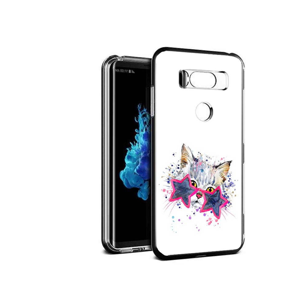 

Чехол MyPads Tocco для LG V30S звездные очки, Прозрачный, Tocco
