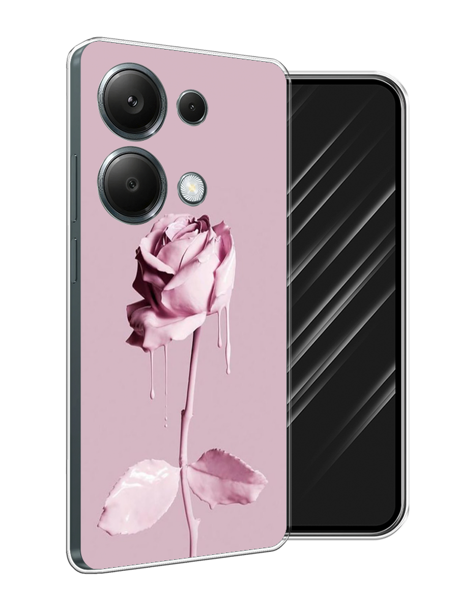 

Чехол Awog на Poco M6 Pro 4G "Роза в краске", Белый;розовый, 321750-1