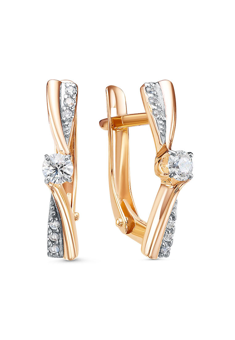 

Серьги из красного золота Kari Jewelry 1191020001, бриллиант\фианит, 1191020001