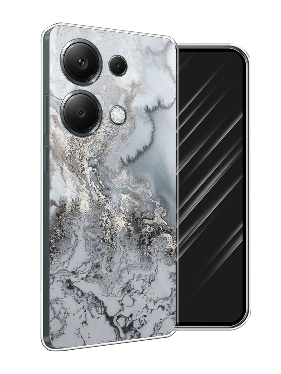 

Чехол Awog на Poco M6 Pro 4G "Морозная лавина серая", Серый;серебристый, 321750-1