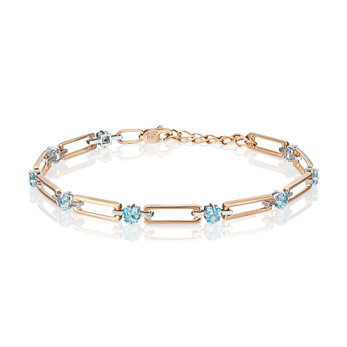 

Браслет из комбинированного золота с топазом р. 17 PLATINA jewelry 05-0637-00-201-1111-57, 05-0637-00-201-1111-57