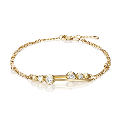 

Браслет из желтого золота с фианитом р.  PLATINA jewelry 05-0617-00-401-1130-03, 05-0617-00-401-1130-03