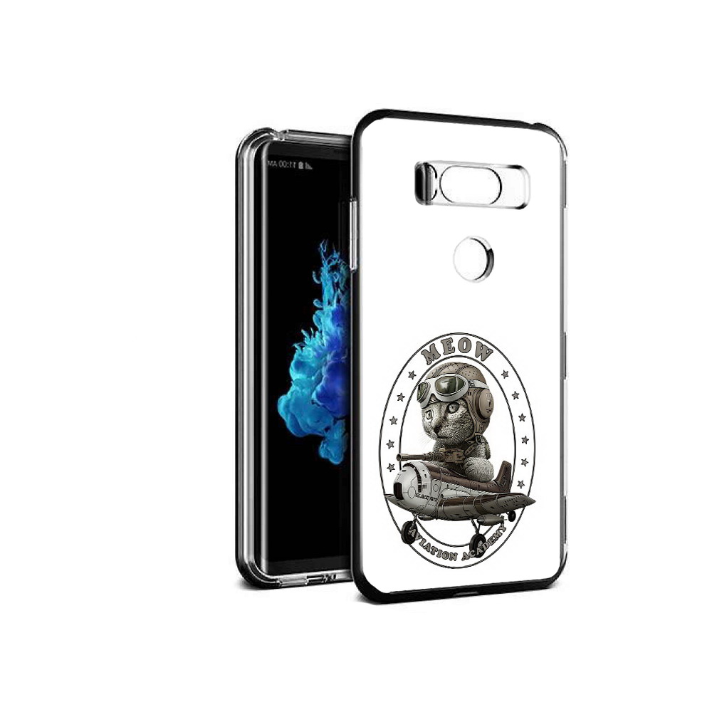 Чехол MyPads Tocco для LG V30S кот в самолете