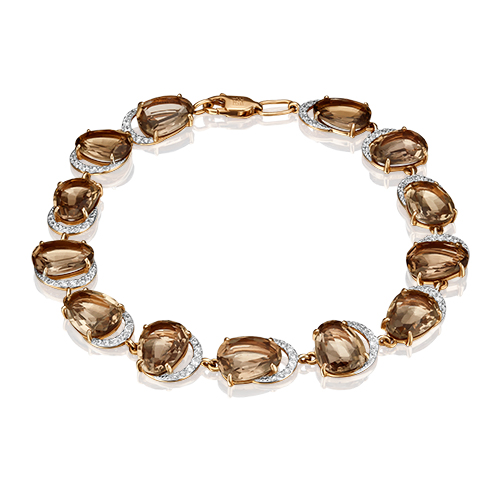 

Браслет из золота с фианитом/кварцем р. 19,5 PLATINA jewelry 05-0527-00-208-1110-46, 05-0527-00-208-1110-46