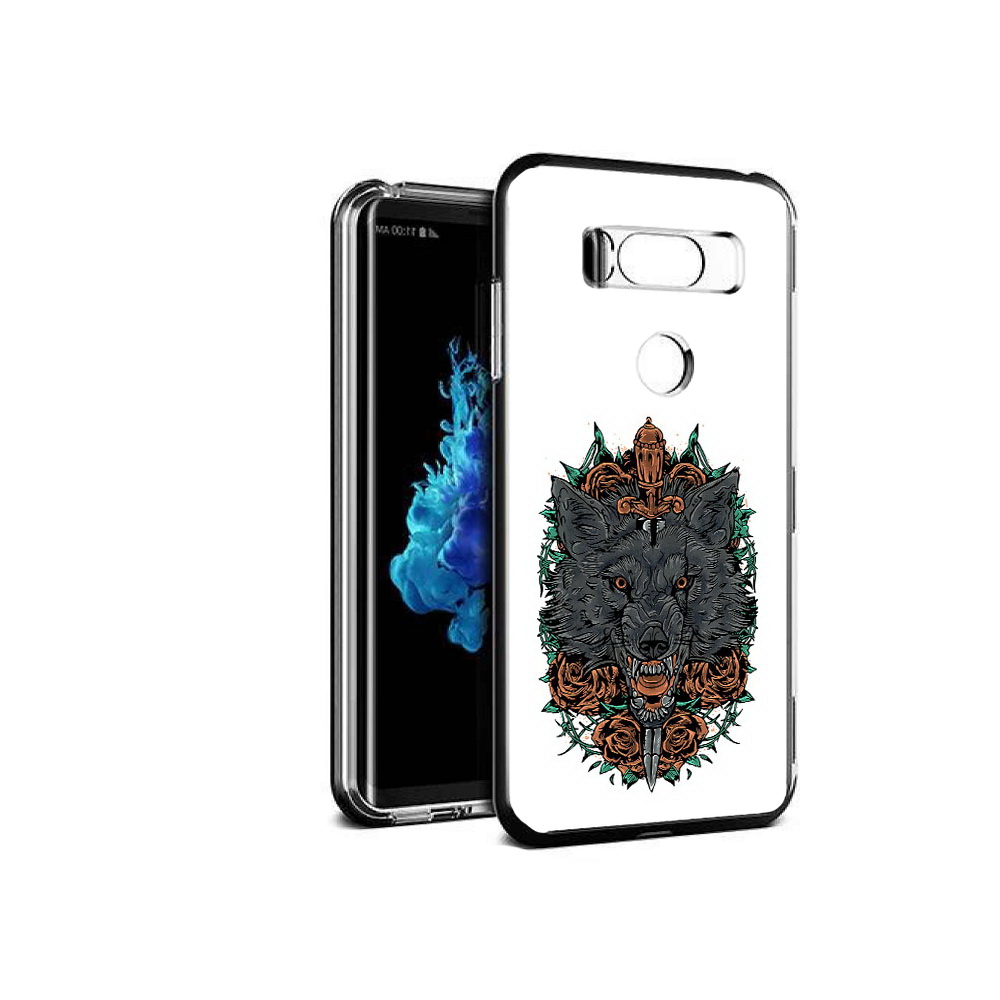 

Чехол MyPads Tocco для LG V30S красивый злой волк, Прозрачный, Tocco