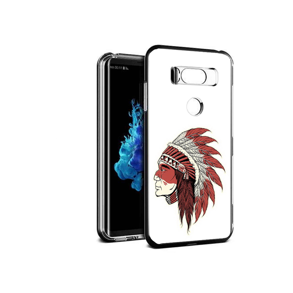 

Чехол MyPads Tocco для LG V30S красный индеец, Прозрачный, Tocco
