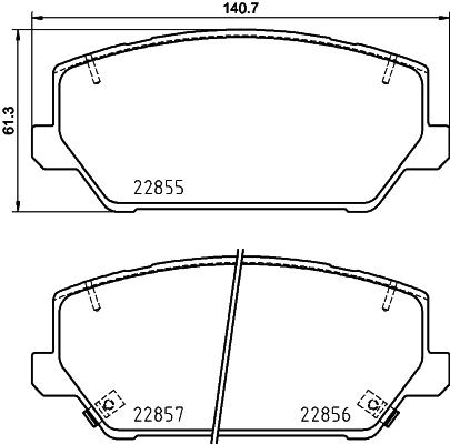 

Колодки тормозные дисковые передние HYUNDAI i30 18- / KIA OPTIMA (JF), 09/15 - / OPTIMA Sp