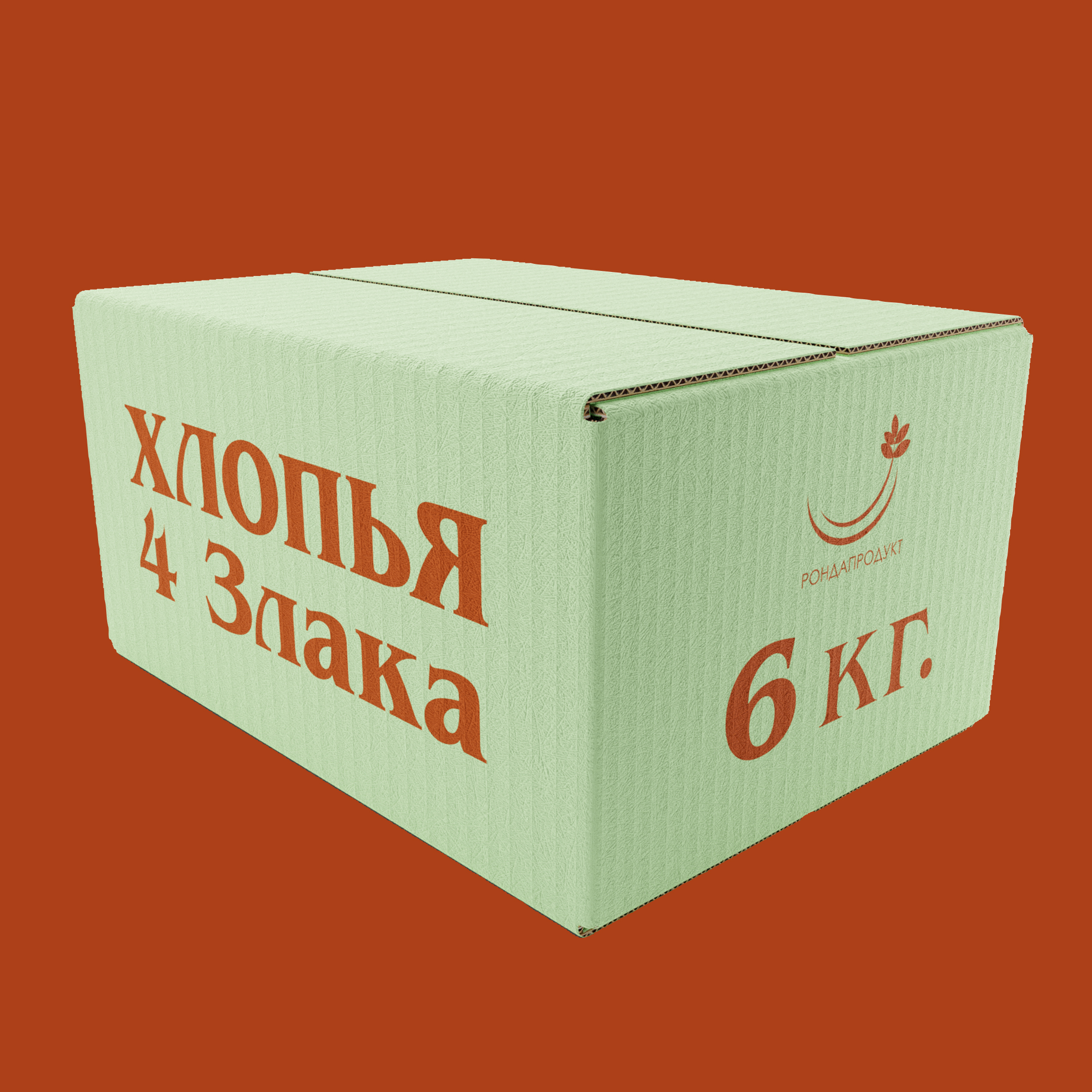 Хлопья Рондапродукт 4 злака не требующие варки, 6 кг