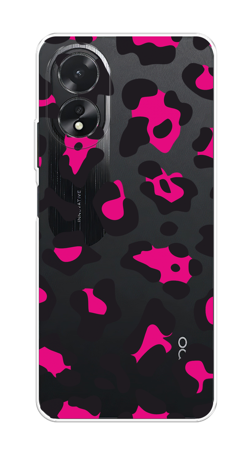 

Чехол на Oppo A38/A18 "Pink cow spots", Черный;розовый, 2515350-1