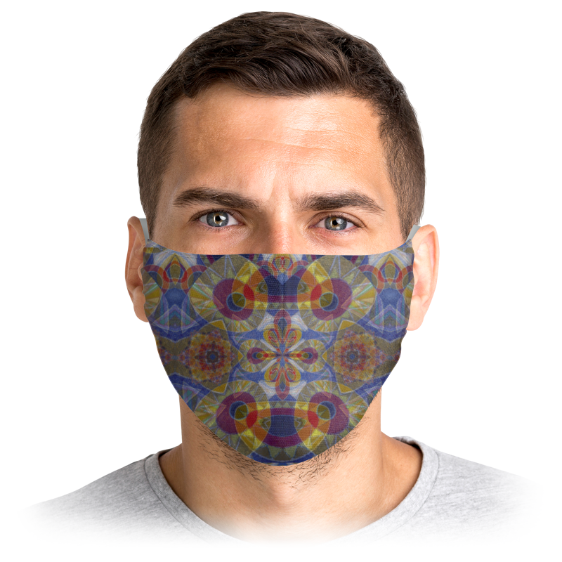 

Многоразовая маска Printio polynesian mask серая M, polynesian mask