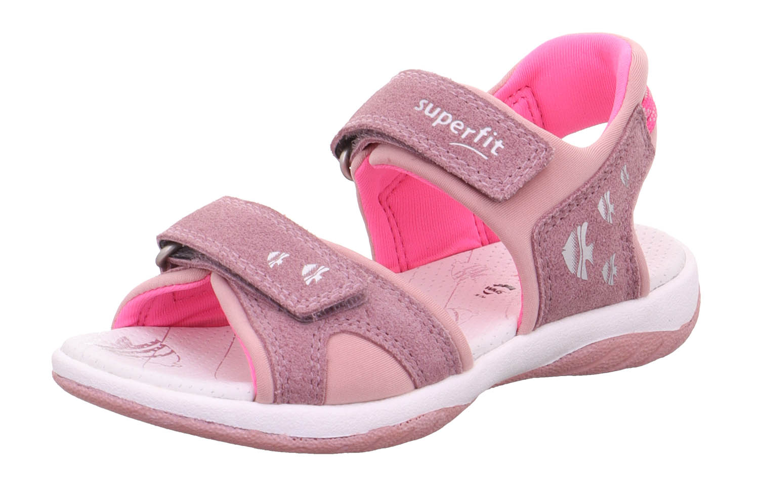 Босоножки Superfit для девочек, размер RU 28, фиолетовый и розовый, 1-006127-8500