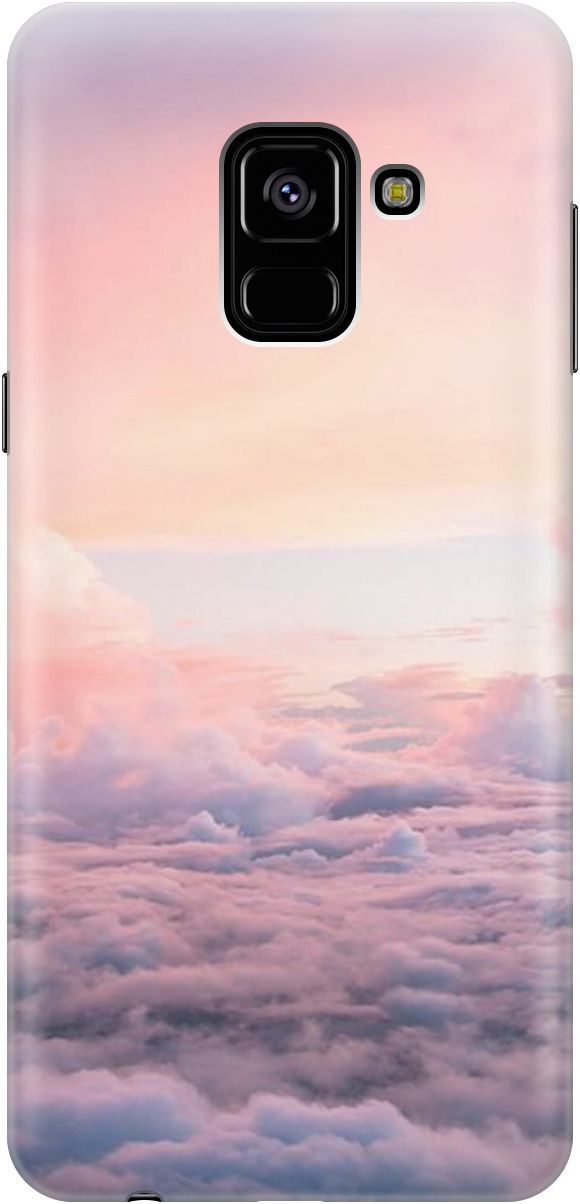 

Чехол на Samsung Galaxy A8 (2018) с принтом "Высоко над облаками", Фиолетовый;розовый, 3081