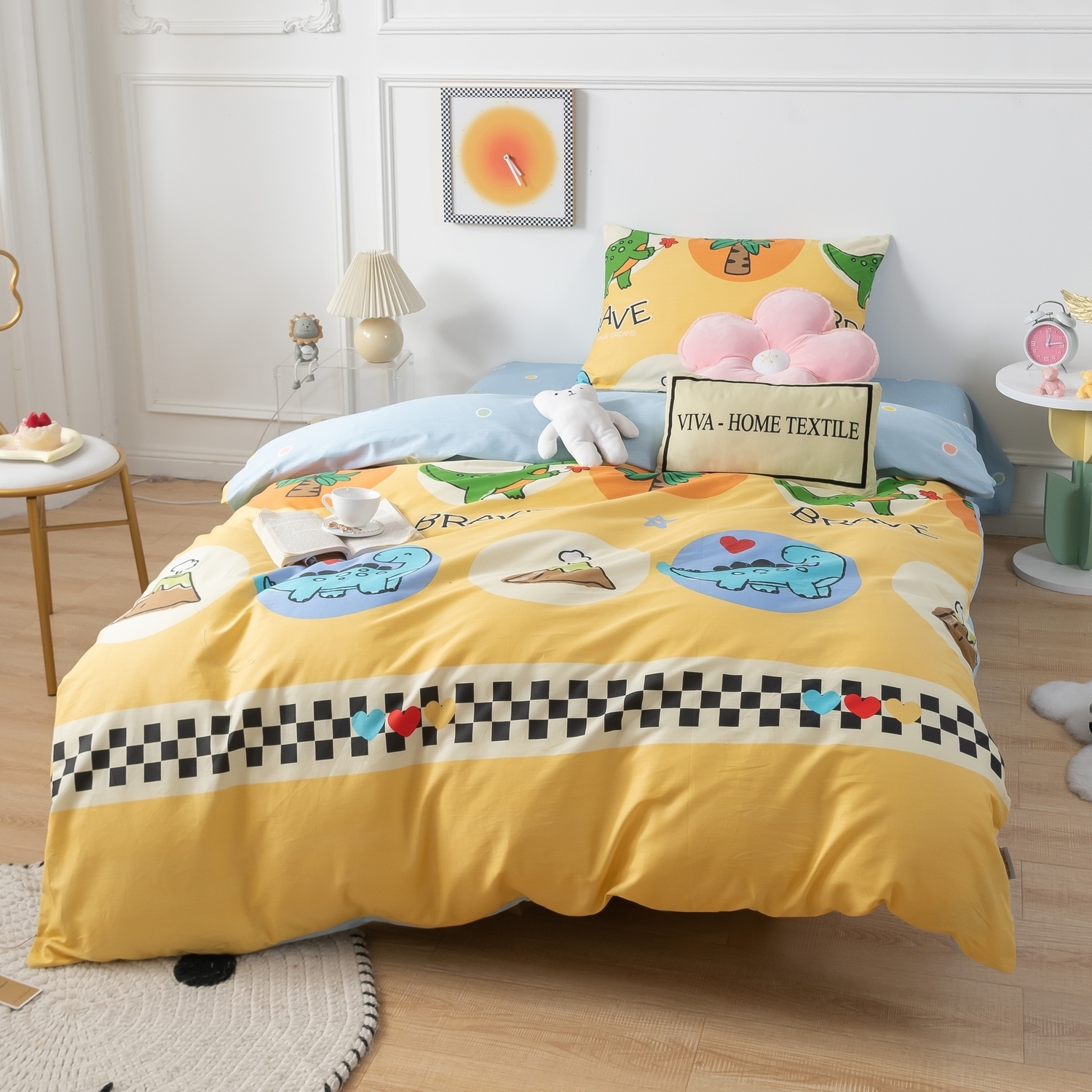 

Комплект постельного белья СИТРЕЙД Home Textile 1.5-спальный, сатин, желтый, Home Textile