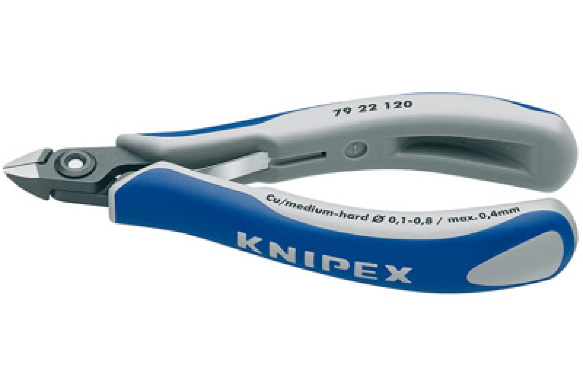 

KNIPEX Бокорезы прециз., маленькая головка, без фаски, рез: провол. мягк. d 0.1 - 1.3 мм,