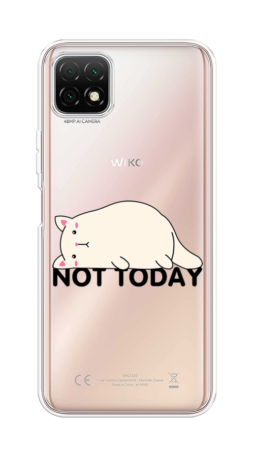 

Чехол на Wiko T3 "Cat not today", Белый;розовый;черный, 3400150-1