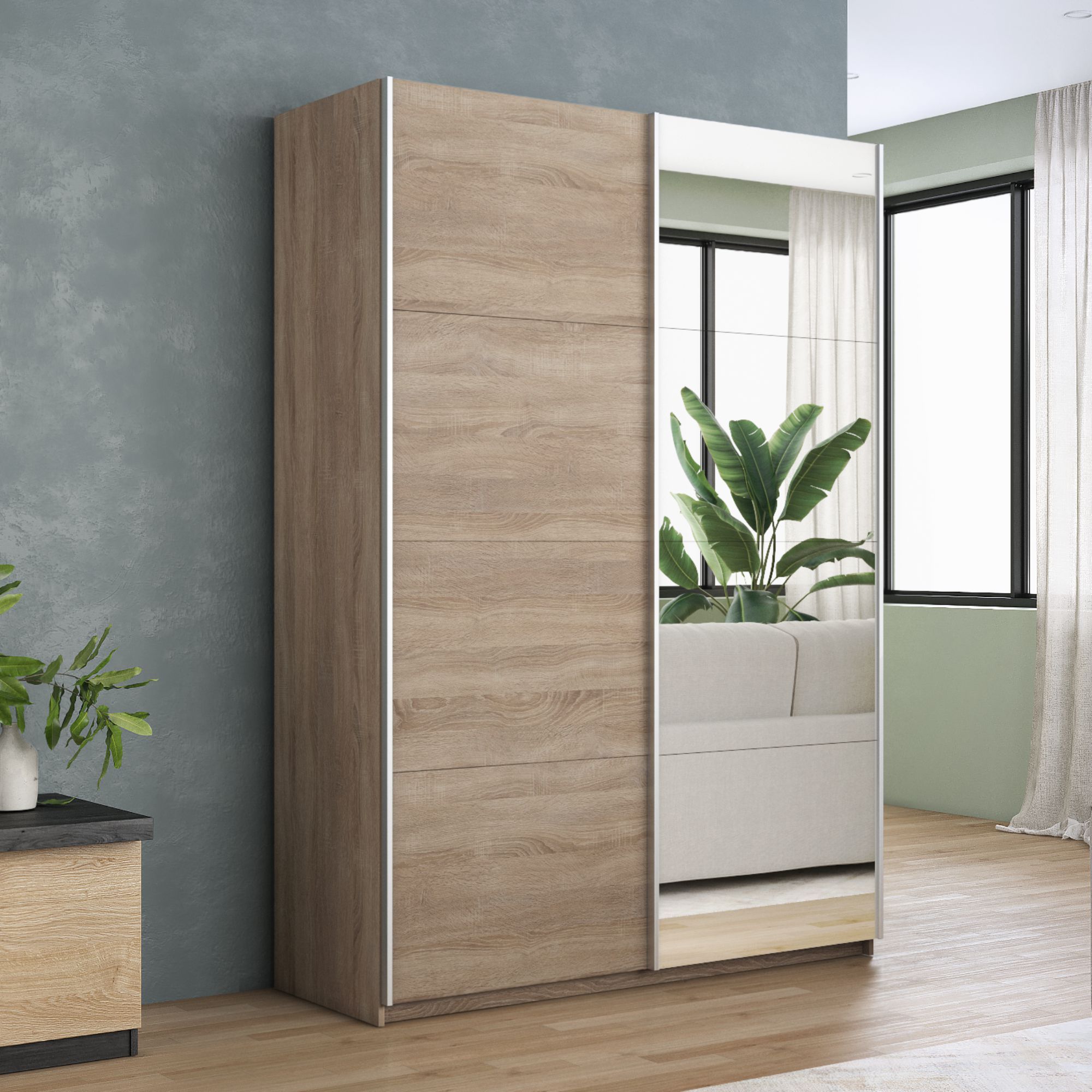 

Шкаф-купе Прайм ДСП/Зеркало, 120х57х230 Е1 1PDZ_120_S, Бежевый, Прайм ДСП/Зеркало