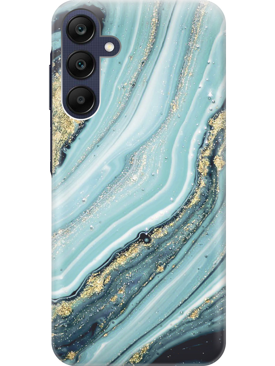 

Силиконовый чехол на Samsung Galaxy A25 с рисунком "Зеленый мрамор", Белый;зеленый, 20012134