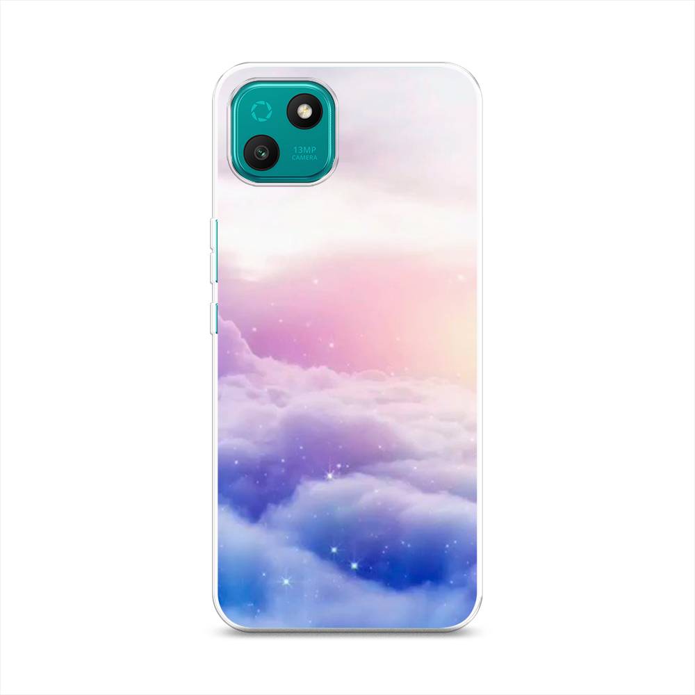 

Чехол на Wiko T10 "Небеса", Голубой;белый;розовый, 3400250-2