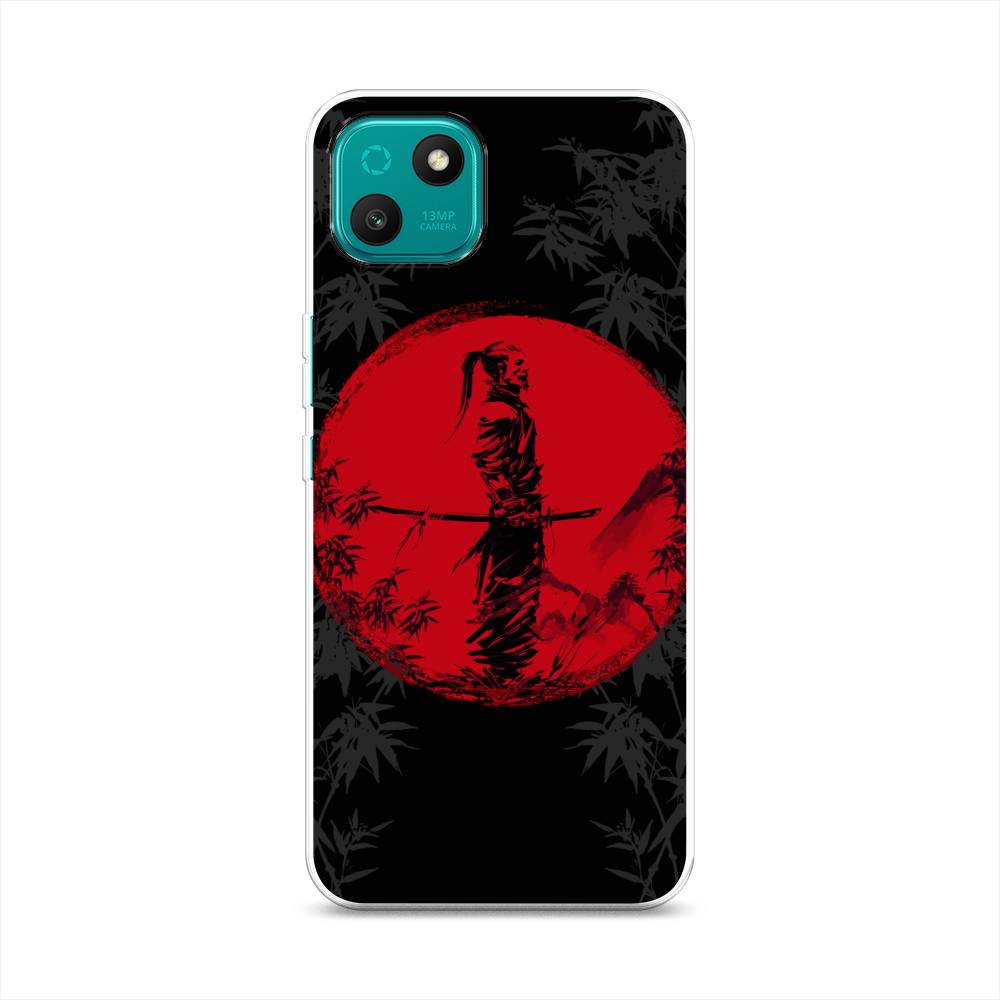 

Чехол на Wiko T10 "Самурай на красном фоне", Черный;красный;серый, 3400250-4