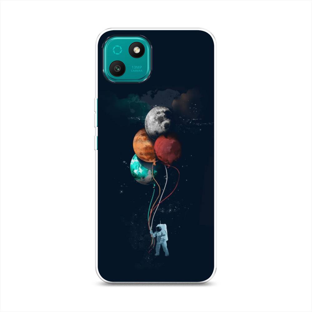 

Чехол на Wiko T10 "Космонавт с шариками", Разноцветный, 3400250-4