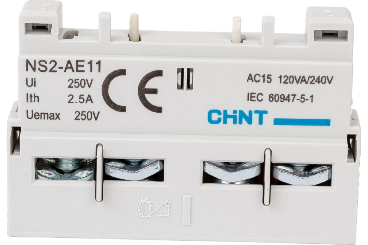 Дополнительный поперечный контакт CHINT NS2-AE11 (R) 495968 контакт дополнительный поперечный ns2 ae11 r код 495968 chint 1 шт