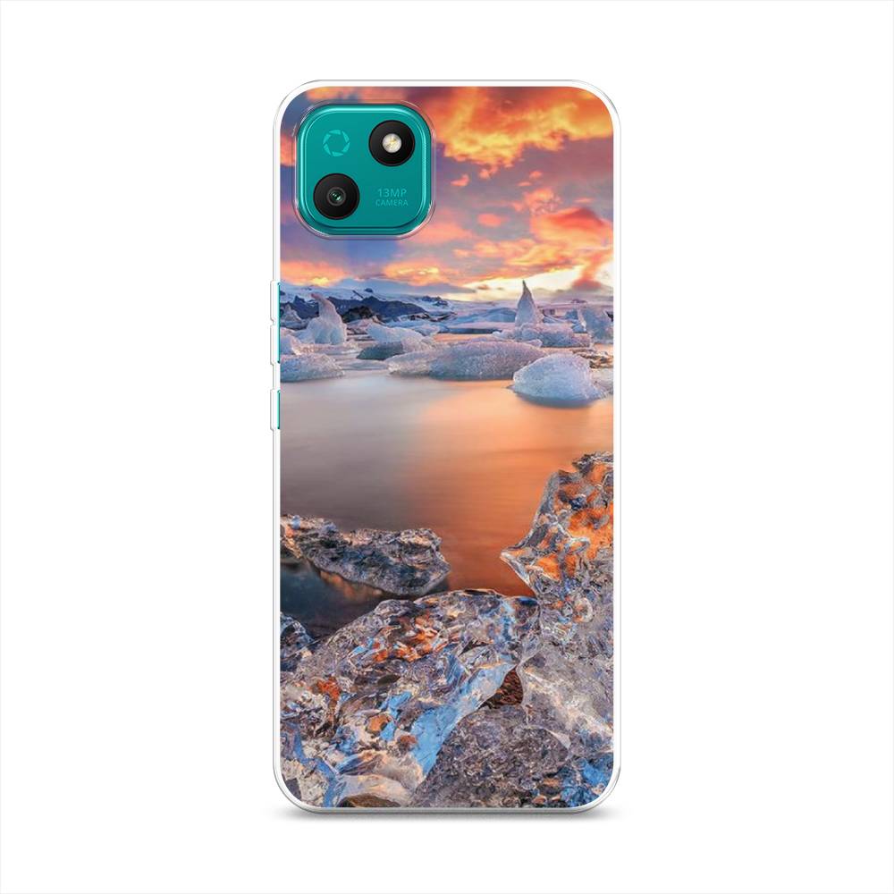 

Чехол на Wiko T10 "Ледники", Синий;оранжевый, 3400250-2